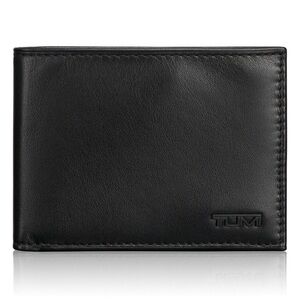 TUMI Sleek Black Leather Men's Wallet